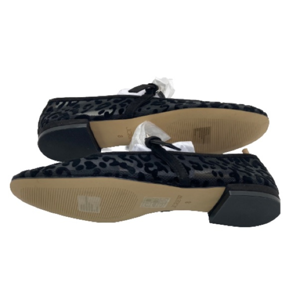 J. Crew Factory Black Leopard mesh Mary Jane flats 8 - Picture 8 of 10